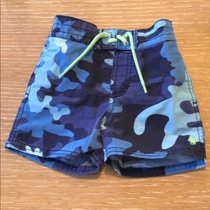 Ralph Lauren blue Camo Swim Trunks 12M